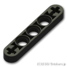 レゴ パーツ テクニック リフトアーム 1 x 5 - 薄型 十字穴 [ Black / ブラック ] | LEGO純正品の バラ 売り