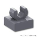 レゴ パーツ タイル 1 x 1 - クリップ ラウンドエッジ [ Dark Bluish Gray / ダークグレー ] | LEGO純正品の バラ 売り