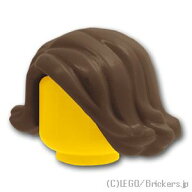 レゴ パーツ ミニフィグ ヘア - サイドスイープショート [ Dark Brown / ダークブラウン ] | LEGO純正品…