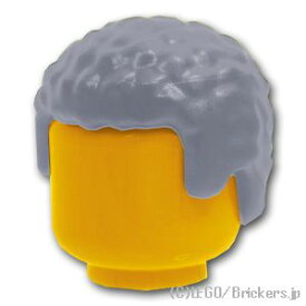 レゴ パーツ ミニフィグ ヘア - ショートパンチパーマ [ Light Bluish Gray / グレー ] | LEGO純正品の バラ 売り