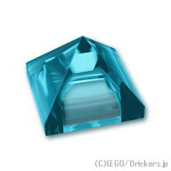 レゴ パーツ スロープ ピラミッド 45° 1 x 1 x 2/3 [ Tr,Lt Blue / トランスライトブルー ] | LEGO純正…