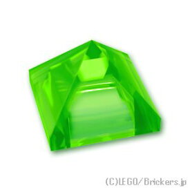 レゴ パーツ スロープ 45°ピラミッド - 1 x 1 x 2/3 [ Tr,Bt Green / トランスブライトグリーン ] | LEGO純正品の バラ 売り