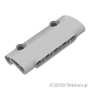 ���S �p�[�c �e�N�j�b�N �p�l�� �J�[�u 7 x 3 - 2�s���z�[�� [ Light Bluish Gray / �O���[ ] | LEGO�����i�� �o�� ����