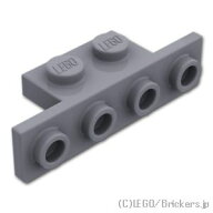 レゴ パーツ ブラケット 1 x 2 - 1 x 4 [ Dark Bluish Gray / ダークグレー ] | LEGO純正品の バラ 売り