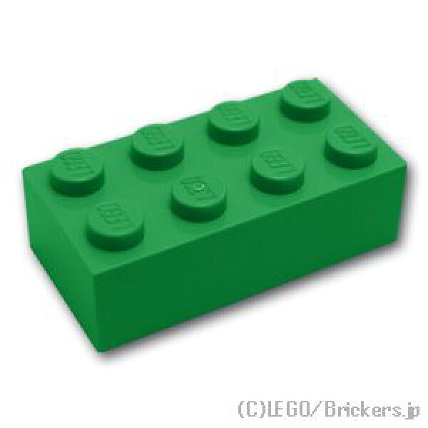 レゴ パーツ ブロック 2 x 4 [ Green / グリーン ]  | LEGO純正品の バラ 売り