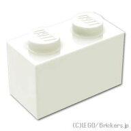 レゴ パーツ ブロック 1 x 2 [ White / ホワイト ] | LEGO純正品の バラ 売り