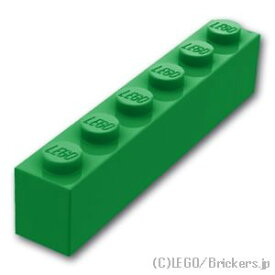 レゴ パーツ ブロック 1 x 6 [ Green / グリーン ] | LEGO純正品の バラ 売り