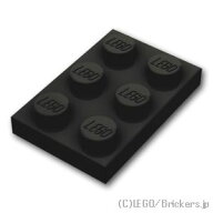 レゴ パーツ プレート 2 x 3 [ Black / ブラック ] | LEGO純正品の バラ 売り