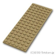 レゴ パーツ プレート 6 x 16 [ Dark Tan / ダークタン ] | LEGO純正品の バラ 売り