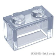 レゴ パーツ ブロック 1 x 2 - ボトムチューブ無し [ Tr,Clear / トランスクリアー ] | LEGO純正品の バ…