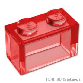 レゴ パーツ ブロック 1 x 2 - ボトムチューブ無し [ Tr,Red / トランスレッド ] | LEGO純正品の バラ 売り