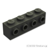 レゴ パーツ ブロック 1 x 4 - 1面スタッド [ Black / ブラック ] | LEGO純正品の バラ 売り