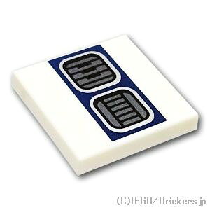 ���S �p�[�c �^�C�� 2 x 2 - �X�^�[�E�E�H�[�Y R2 - D2�̃_�N�g [ White / �z���C�g ] | LEGO�����i�� �o�� ����