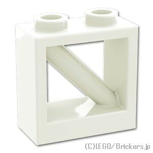 ���S �p�[�c �t�F���X 1 x 2 x 1 2/3 - �΂߃o�[ [ White / �z���C�g ] | LEGO�����i�� �o�� ����