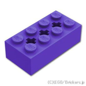 レゴ パーツ テクニック ブロック 2 x 4 - 3軸穴 [ Dark Purple / ダークパープル ] | LEGO純正品の バラ 売り