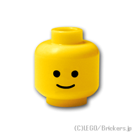 レゴ パーツ ミニフィグ ヘッド - 笑顔 [ Yellow / イエロー ] | LEGO純正品の バラ 売り