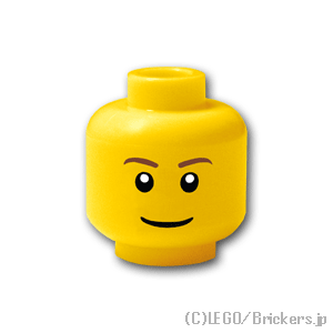 最安値 800円以上ご注文でメール便送料無料 レゴ ミニフィグ パーツ ヘッド - スマイル Yellow イエロー LEGO純正品の ミニフィギュア 売り 頭 顔 バラ キャンペーンもお見逃しなく
