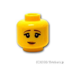 レゴ パーツ ミニフィグ ヘッド - ピーチリップの困った笑顔と驚き顔 [ Yellow / イエロー ] | LEGO純正品の バラ 売り