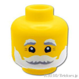 レゴ パーツ ミニフィグ ヘッド - 白い髭のおじいさん [ Yellow / イエロー ] | LEGO純正品の バラ 売り