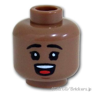 レゴ パーツ ミニフィグ ヘッド - 満面の笑顔/ 怪訝な顔 [ Md,Brown / ミディアムブラウン ] | LEGO純正品の バラ 売り |  ブリッカーズ楽天市場店