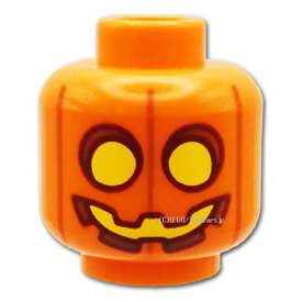 レゴ パーツ ミニフィグ ヘッド - ジャック・オー・ランタン [ Orange / オレンジ ] | LEGO純正品の バラ 売り