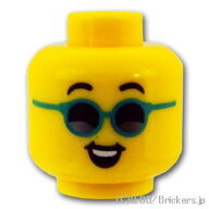 レゴ パーツ ミニフィグ デュアルヘッド - サングラスの笑顔 / 子供の笑顔 [ Yellow / イエロー ] | LEGO…
