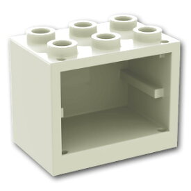 レゴ パーツ コンテナ 2 x 3 x 2 - 食器棚 凹スタッド [ White / ホワイト ] | LEGO純正品の バラ 売り