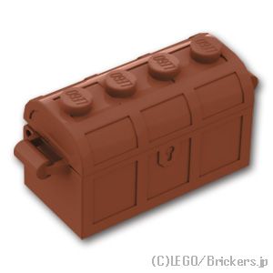800円以上ご注文でメール便送料無料！ レゴ パーツ 宝箱 [Reddish Brown/ブラウン] | LEGO純正品の バラ 売り ミニフィギュア 宝