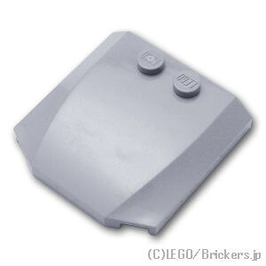 ���S �p�[�c �E�F�b�W �g���v�� �J�[�u 4 x 4 x 2/3 [ Light Bluish Gray / �O���[ ] | LEGO�����i�� �o�� ����