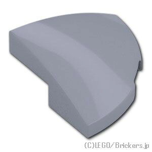 ���S �p�[�c �X���[�v �J�[�u �R�[�i�[ 2 x 2 x 2/3 - ���E���h [ Light Bluish Gray / �O���[ ] | LEGO�����i�� �o�� ����
