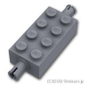レゴ パーツ ホイール ホルダー - ブロック 2 x 4 [ Dark Bluish Gray / ダークグレー ] | LEGO純正品の バラ 売り