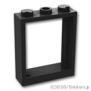 ���S �p�[�c �E�B���h�E 1 x 3 x 3 - �t���b�g�t�����g [ Black / �u���b�N ] | LEGO�����i�� �o�� ����
