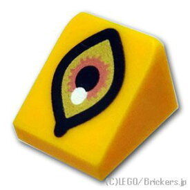 レゴ パーツ スロープ 30° 1 x 1 x 2/3 - ゴールドの目に黒い輪郭 [ Bt,Lt Orange / ブライトライトオレンジ ] | LEGO純正品の バラ 売り