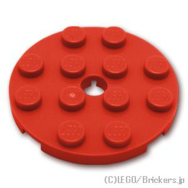 レゴ パーツ プレート ラウンド 4 x 4 - ピンホール [ Red / レッド ]  | LEGO純正品の バラ 売り