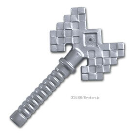 レゴ パーツ ピクセルの双頭斧 - マインクラフト [ Flat Silver / フラットシルバー ] | LEGO純正品の バラ 売り