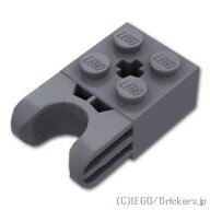 レゴ パーツ テクニック ブロック ボールジョイント 2 x 2 - ソケット / 軸穴 [ Dark Bluish Gray / ダー…