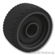 レゴ パーツ ホイール 24mmx 12mm - タイヤ一体成型 / ピンホール [ Black / ブラック ] | LEGO純正品の …