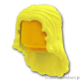 レゴ パーツ ミニドール ヘア - ロングウェービー＆ハーフタイド [ Bt,Lt Yellow / ブライトライトイエロー ] | LEGO純正品の バラ 売り