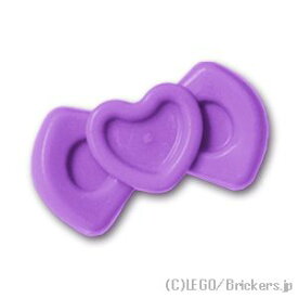 レゴ パーツ リボン ハート付き - フレンズアクセサリー [ Md,Lavender / ミディアムラベンダー ] | LEGO純正品の バラ 売り