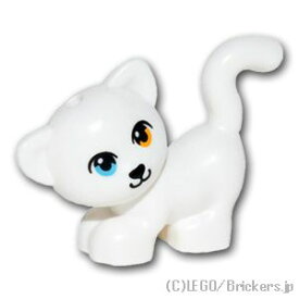 レゴ パーツ オッドアイの白ネコ [ White / ホワイト ] | LEGO純正品の バラ 売り