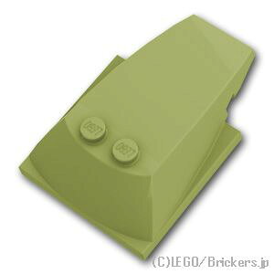 ���S �p�[�c �E�F�b�W �J�[�u 6 x 4 x 1 1/3 - �x�[�X 4 x 4 [ Olive Green / �I���[�u�O���[�� ] | LEGO�����i�� �o�� ����
