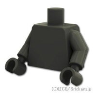 レゴ パーツ プレーン トルソー - 同色アーム/同色ハンド [ Black / ブラック ] | LEGO純正品の バラ 売り