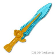 レゴ パーツ 剣 - トランスブルー ブレード [ Pearl Gold / パールゴールド ] | LEGO純正品の バラ 売り