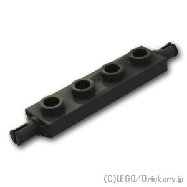 レゴ パーツ プレート 1 x 4 - ホイール ホルダー / 小径軸 [ Black / ブラック ]  | LEGO純正品の バラ 売り