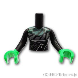 レゴ パーツ ミニドール ガールトルソー - トップライトドレス [ Black / ブラック ] | LEGO純正品の バラ 売り