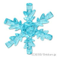 レゴ パーツ 雪の結晶 4 x 4 [ Tr,Lt Blue / トランスライトブルー ] | LEGO純正品の バラ 売り