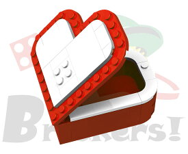 レゴ ハート型小物入れ(赤x白)/オリジナルセット | LEGO 【メール便不可商品】