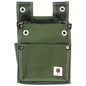 藤原産業 SK11 帆布鳶用腰袋2段BS 国防 TSH-2DBS-DG