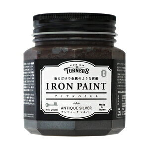 ターナー IRON PAINT アイアンペイントシリーズ アンティークシルバー 水性 200ml