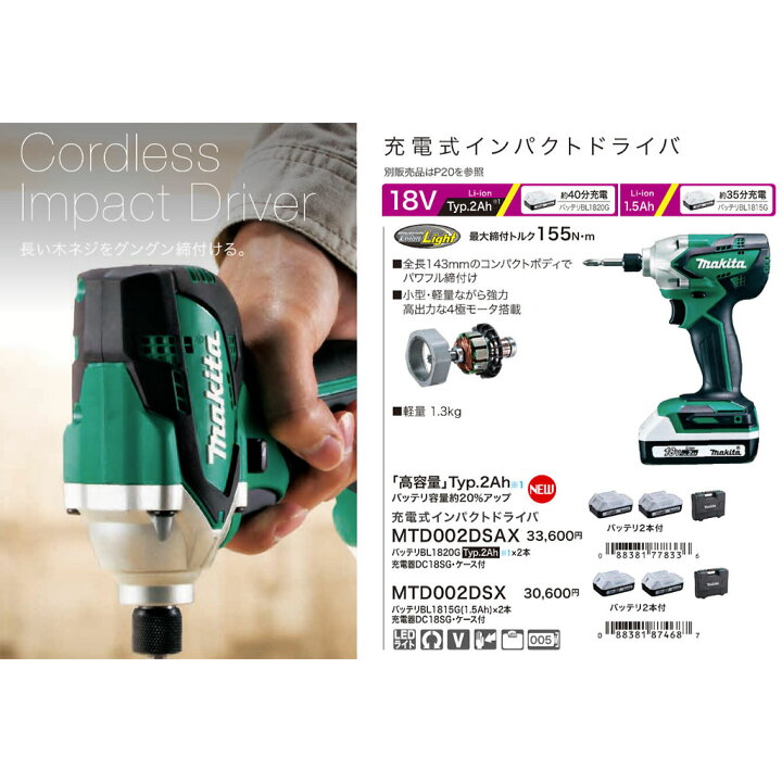 楽天市場】【充電ドライバー活用10点セット付】makita マキタ 18V  